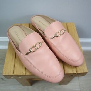 Coach Leather Slip-On Mules – Pink – Women’s Size 8.5